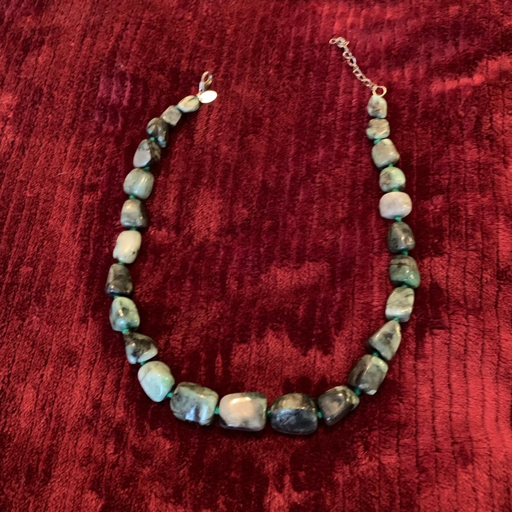 Stauer Vintage Raw Emerald Necklace
